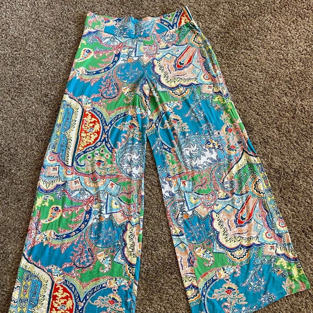 Ralph Lauren Multicolor Paisley Palazzo Pants | Size Medium